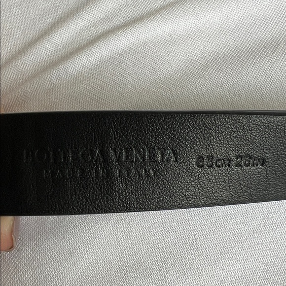 Bottega Veneta Metal Chevron Belt in Black and Silver. Size 65. Dust bag incl. - Picture 7 of 7